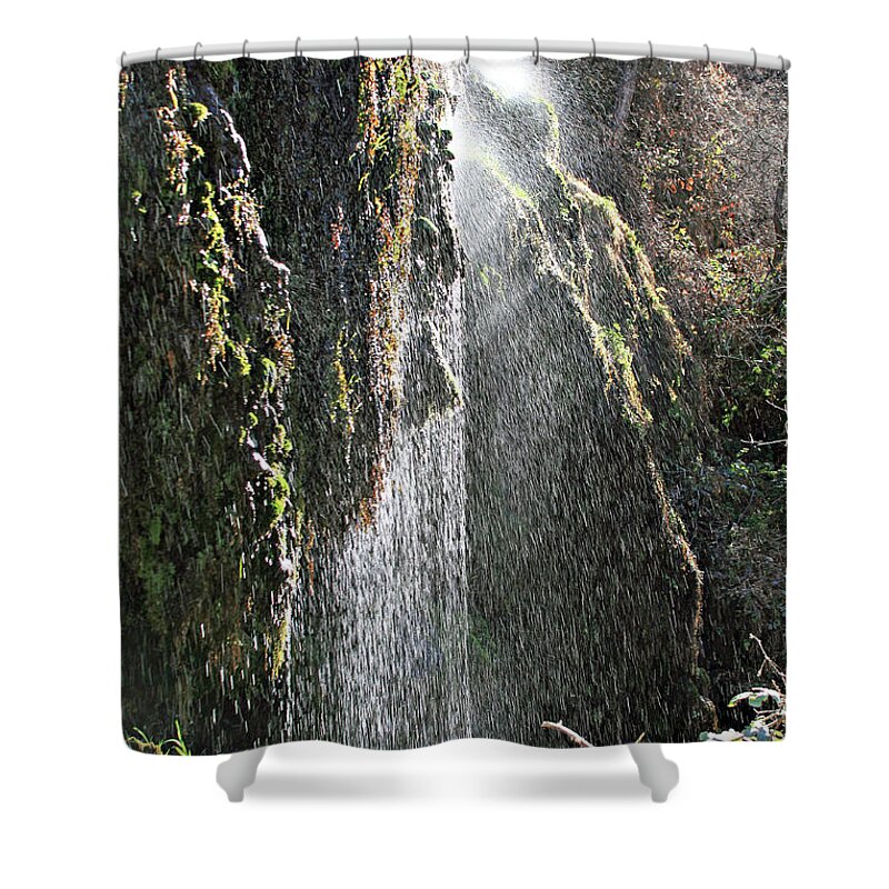 Waterfall Shower Curtain featuring the photograph Tonto Waterfall Splash by Matalyn Gardner