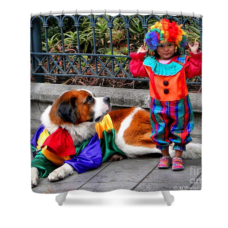 St Bernard Shower Curtain featuring the photograph Too Cute For Words by Al Bourassa