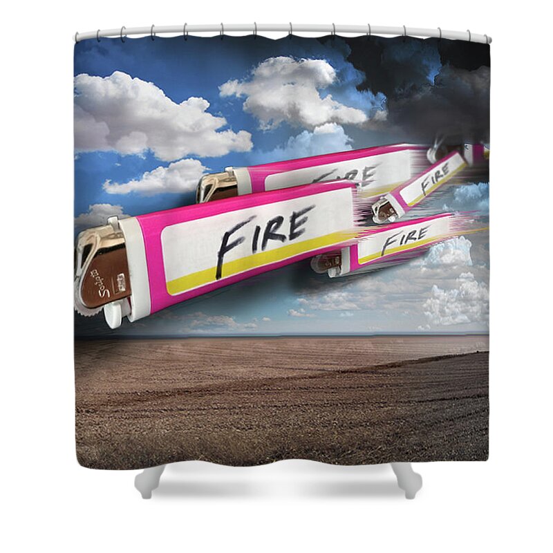 Mighty Sight Studio Shower Curtain featuring the digital art Too Lazy for Friction by Steve Sperry