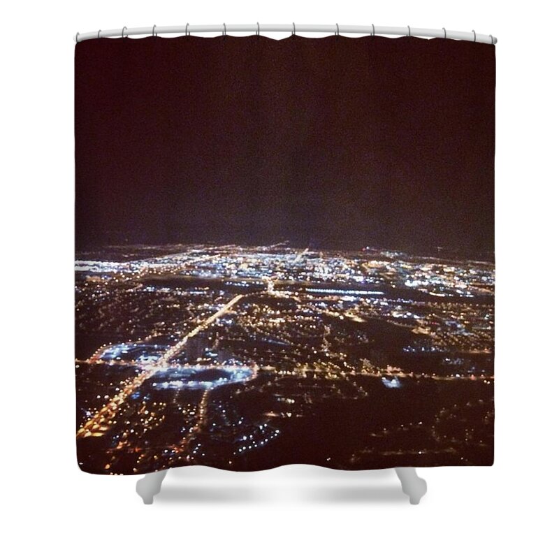 Toronto Shower Curtain featuring the photograph #toronto Looks Pretty Rad At Night From by Jordan Lundrigan