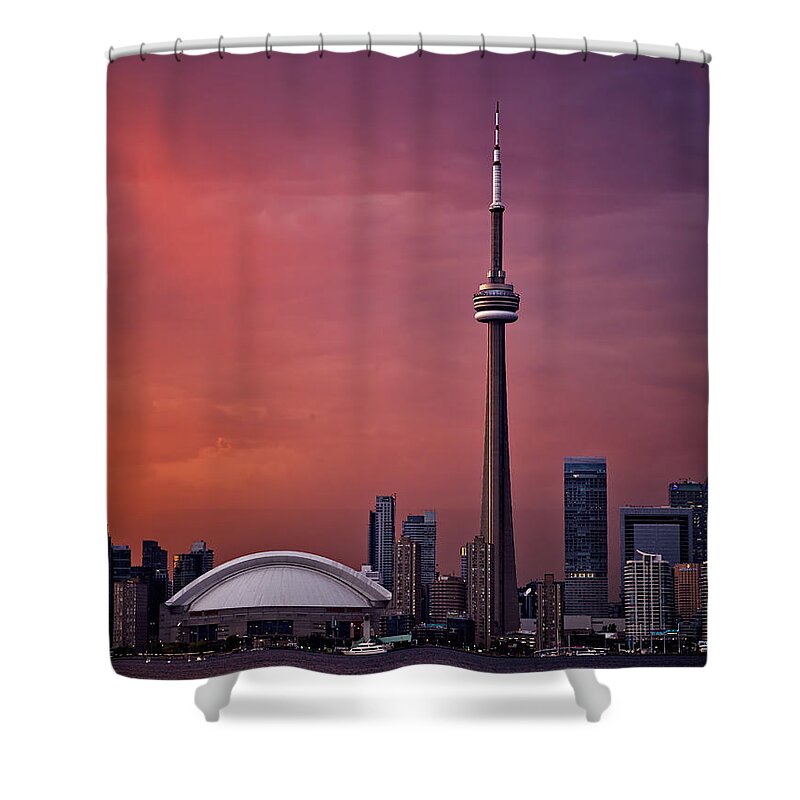 Toronto Sunset Shower Curtain featuring the photograph Toronto Sunset by Ian Good
