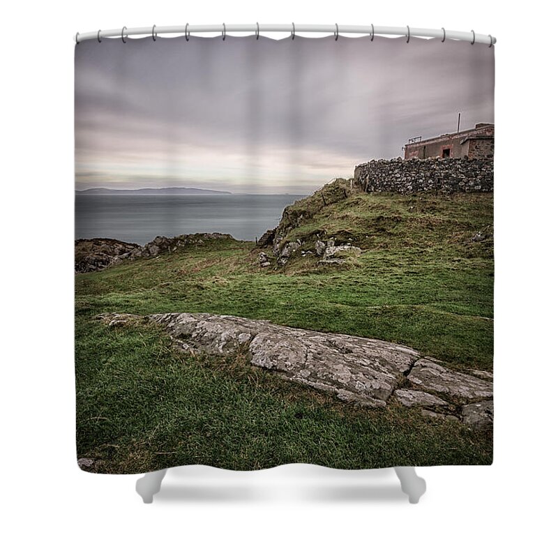 Torr Shower Curtain featuring the photograph Torr Head by Nigel R Bell