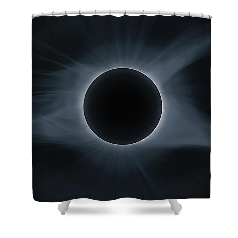 August 21 Shower Curtain featuring the photograph Total Solar Eclipse Corona by Alan Vance Ley