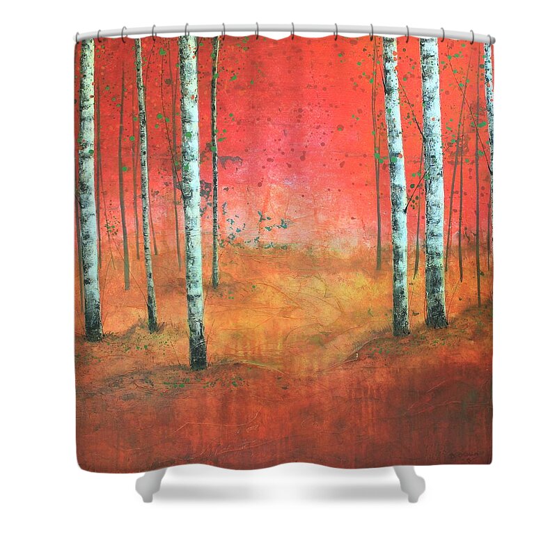 Acrylic Shower Curtain featuring the painting Totally Enthralled by Brenda O'Quin