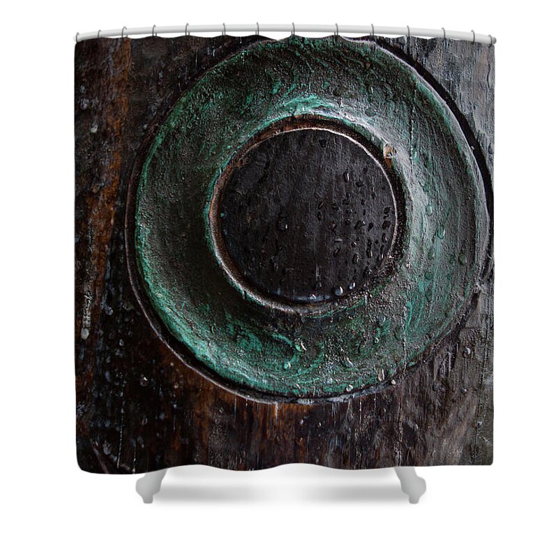 Totem Pole Design Shower Curtain featuring the photograph Totem Pole-Signed-#4910 by J L Woody Wooden