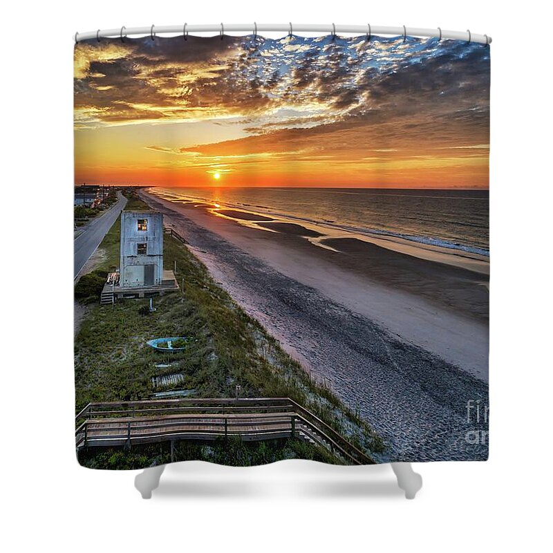 Sunrise Shower Curtain featuring the photograph Tower #3 by DJA Images