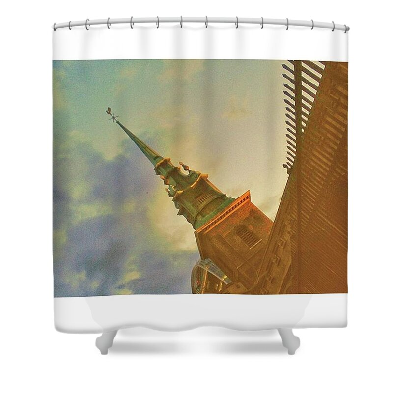 Building Shower Curtain featuring the photograph •tower Hill by Tai Lacroix