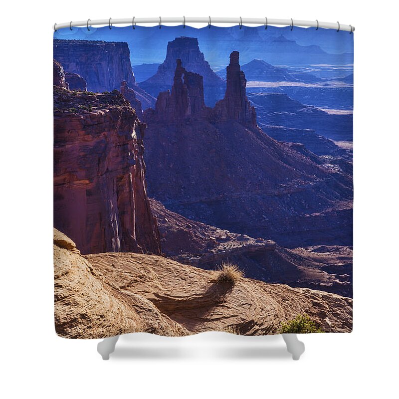 Tower Sunrise Shower Curtain featuring the photograph Tower Sunrise by Chad Dutson