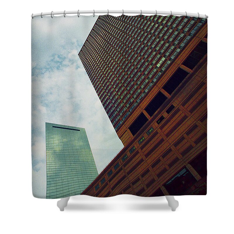 Architecture Shower Curtain featuring the photograph Flirting With The Clouds, Boston by Marc Nader