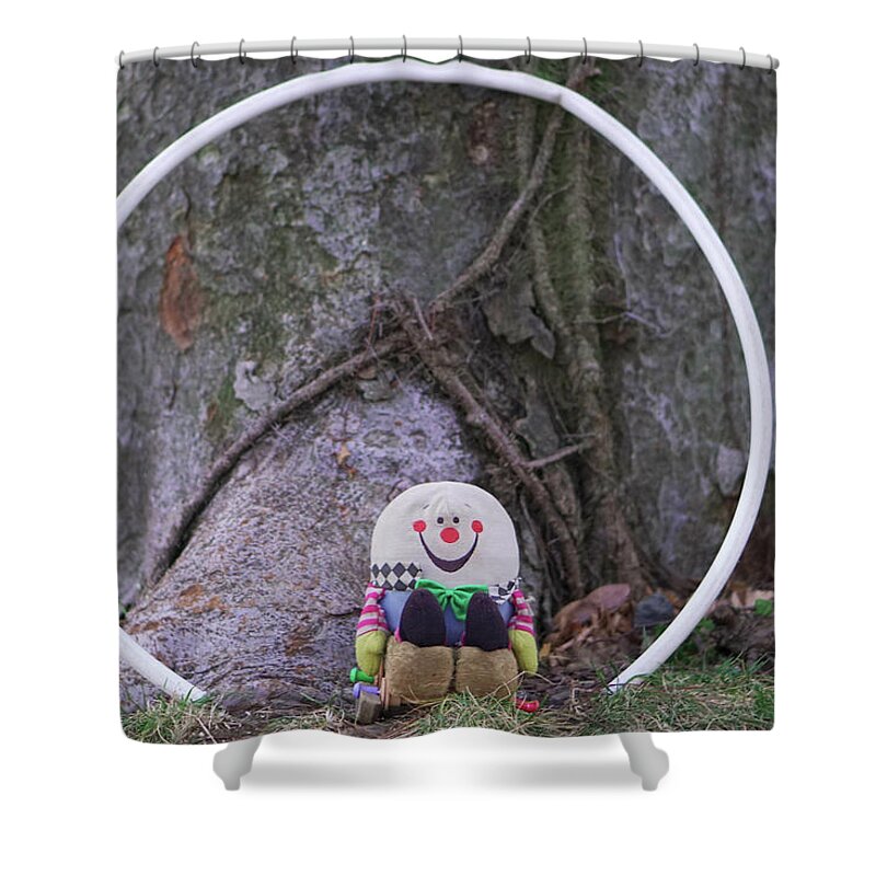#tokyo #toy #toys #childhood #play #alone #abandoned #outside #outdoors #creative #dirt #rocks #life #memories #beautiful #park #japan Shower Curtain featuring the photograph #toy #cute by Yoshitaka Hayashi