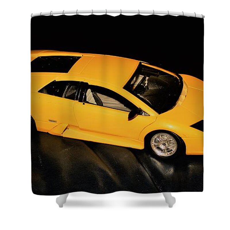Car Shower Curtain featuring the photograph Toy of1990. by Khalid Saeed