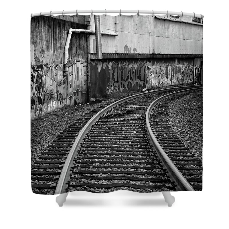 City Shower Curtain featuring the photograph Track Art by Steven Clark
