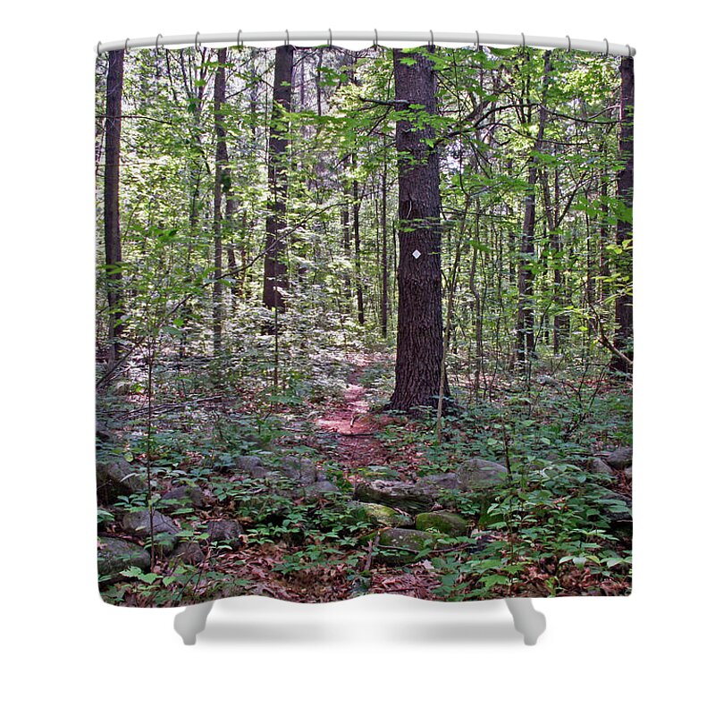 Trail Shower Curtain featuring the photograph Trail Marker by Frank Winters