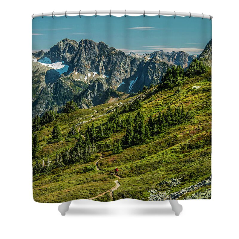 National Park Shower Curtain featuring the photograph Trail Roaming by Doug Scrima