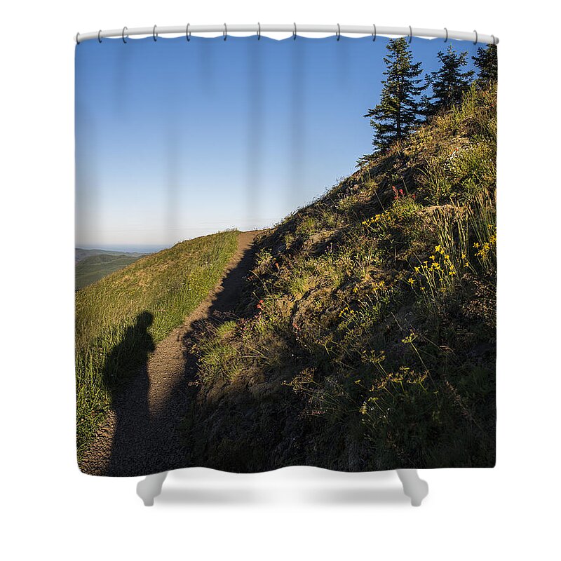 Clatsop County Shower Curtain featuring the photograph Trail to the sky by Robert Potts