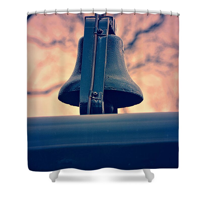 Train Shower Curtain featuring the photograph Train Bell No 1 by Mike Martin