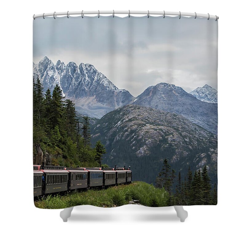 Skagway Shower Curtain featuring the photograph Train to nowhere by David Kirby
