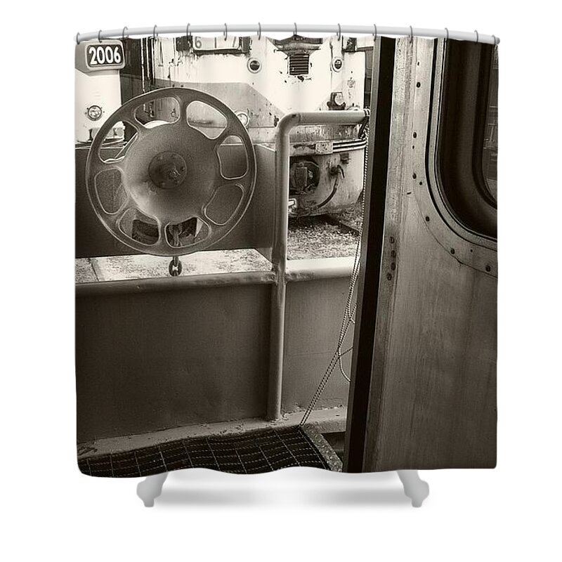 Trains Shower Curtain featuring the photograph Train Yard by Raymond Earley