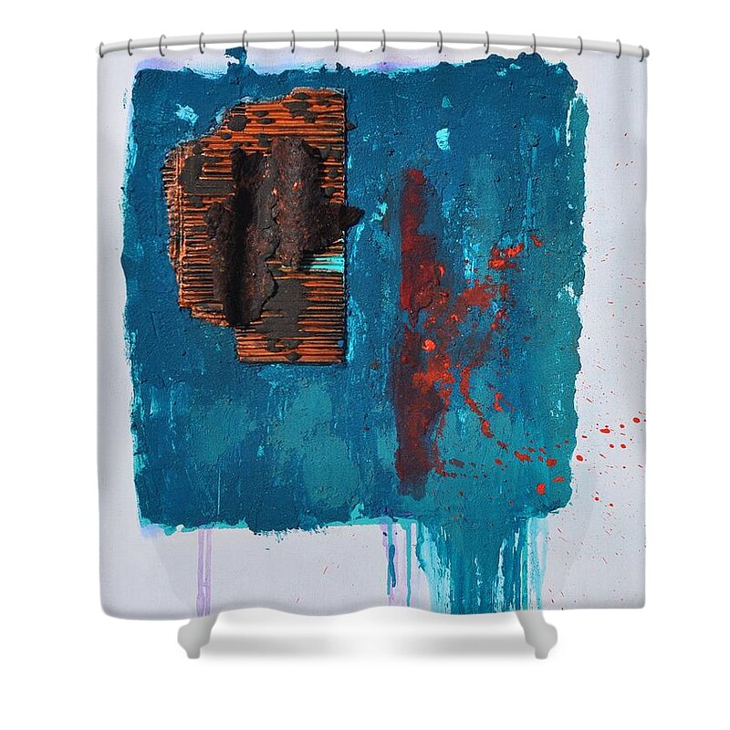 Acrylics Shower Curtain featuring the painting Tranquility II by Eduard Meinema
