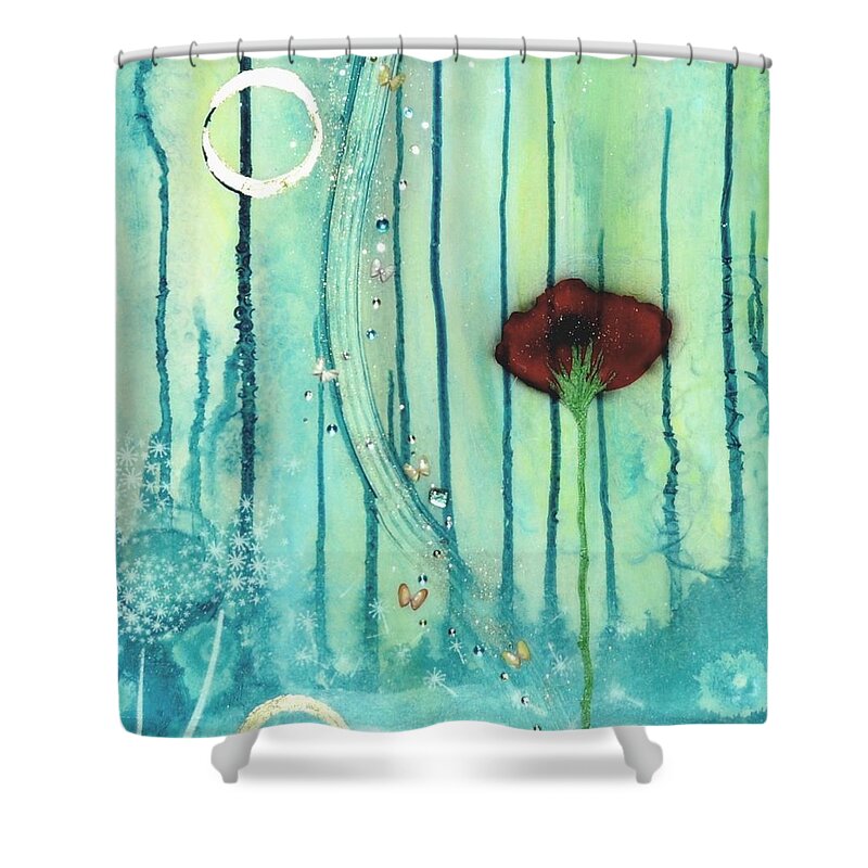  Shower Curtain featuring the painting Transformation by MiMi Stirn