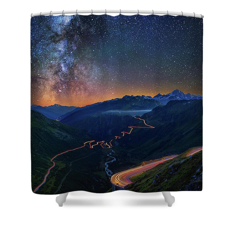 Mountains Shower Curtain featuring the photograph Transience and Eternity by Ralf Rohner