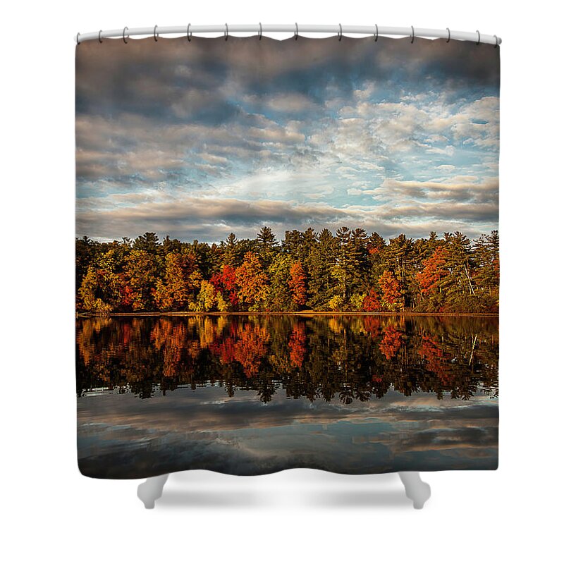 Fall Shower Curtain featuring the photograph Trapp's Point by Benjamin Dahl