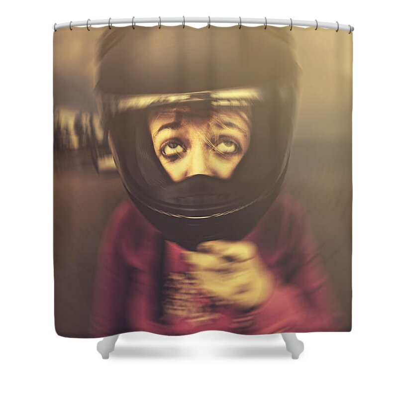 Travel Shower Curtain featuring the photograph Travel sickness by Jorgo Photography