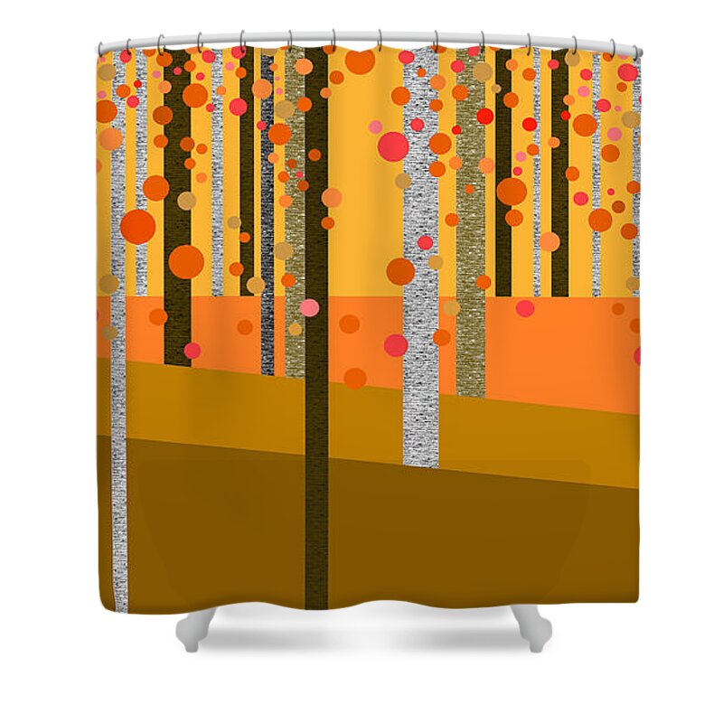 Tree Abstract Shower Curtain featuring the digital art Tree Abstract by Val Arie