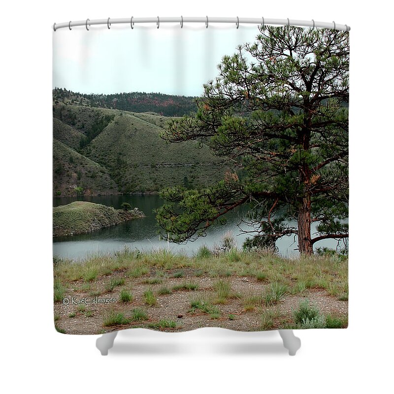 Tree Shower Curtain featuring the photograph Tree on Missouri River Bluff by Kae Cheatham