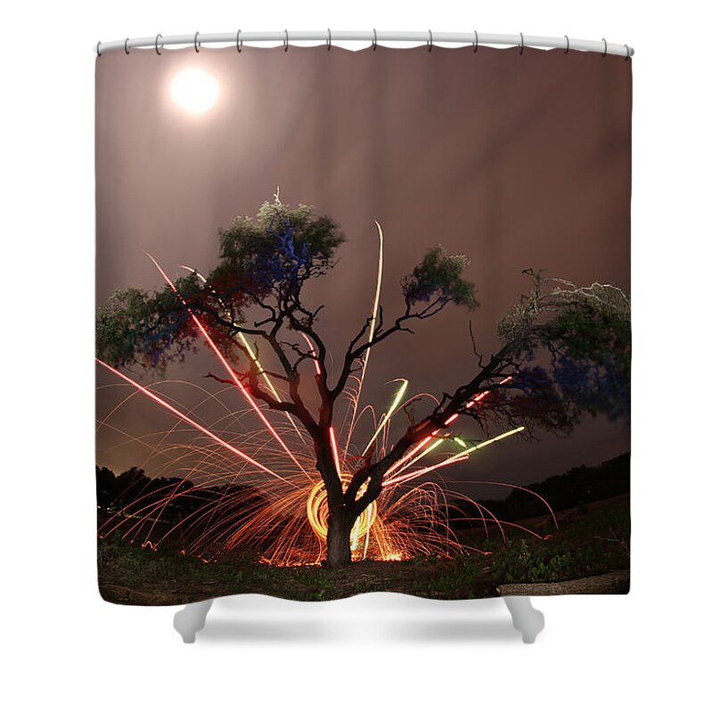 Landscape Shower Curtain featuring the photograph Treeburst by Andrew Nourse