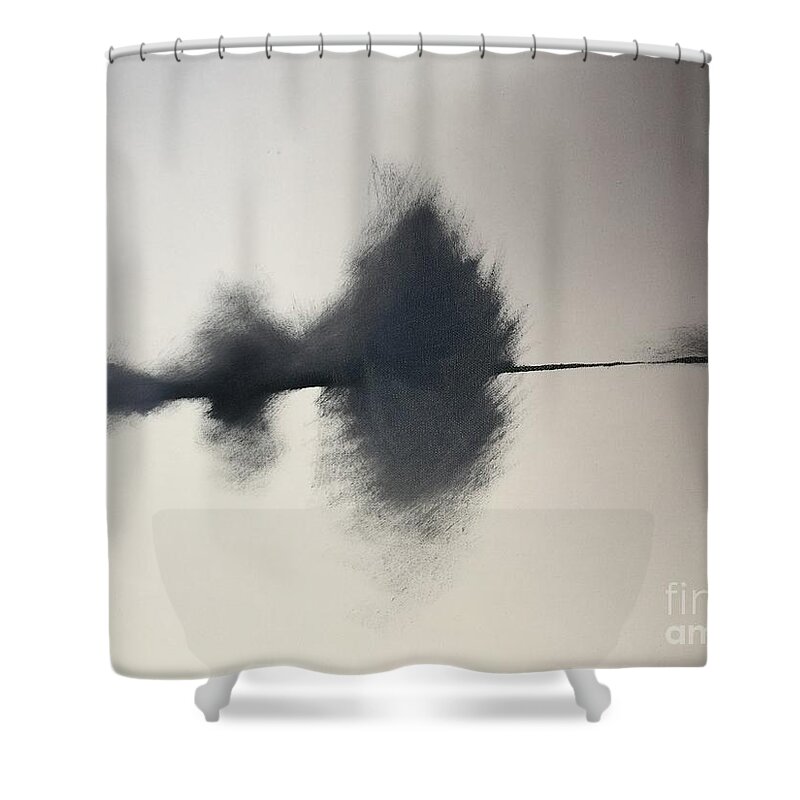 Oils. Mist Shower Curtain featuring the painting Trees by Carrie Maurer