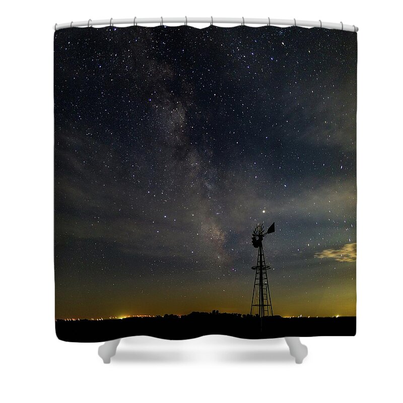 Milky Shower Curtain featuring the photograph Trego County Milky Way by Jon Friesen