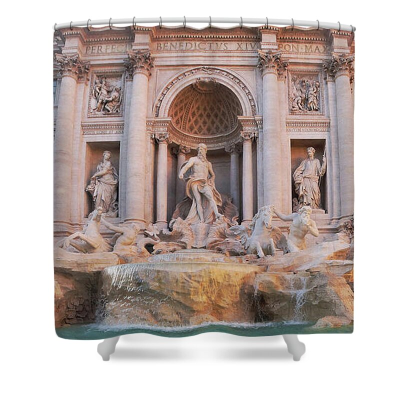 Prott Shower Curtain featuring the photograph Trevi fountain 2 by Rudi Prott