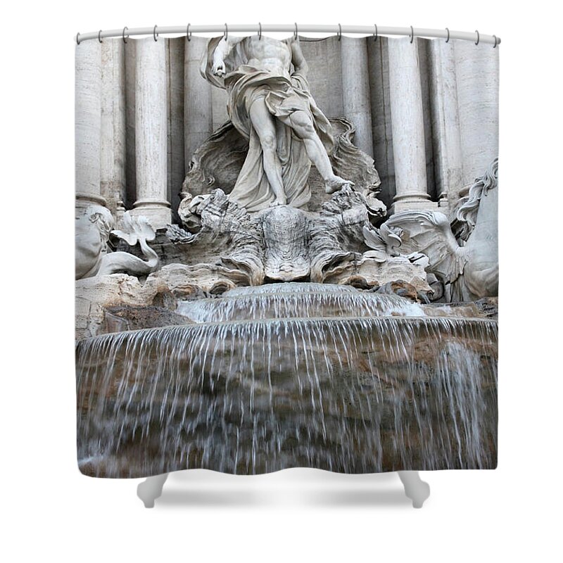 Trevi Shower Curtain featuring the photograph Trevi Fountain Rome by Munir Alawi