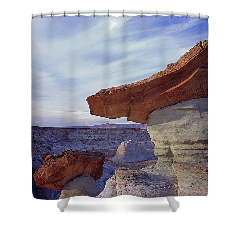 Nature Photography Shower Curtain featuring the photograph Triangle Cap by Tom Daniel