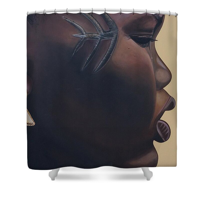 Contemporary Ethnic Artist Paintings Shower Curtains