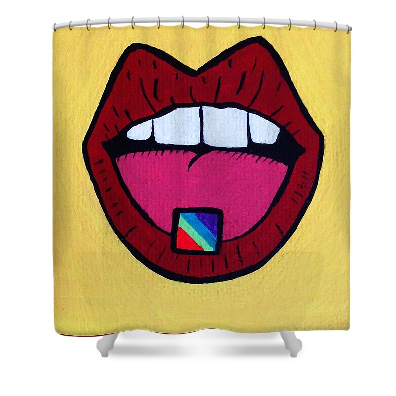 Popart Shower Curtain featuring the photograph Tripping by Annie Walczyk