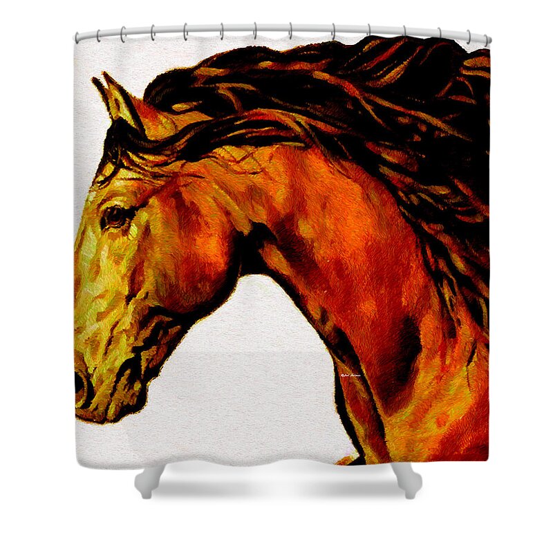 Rafael Salazar Shower Curtain featuring the digital art Trojan by Rafael Salazar