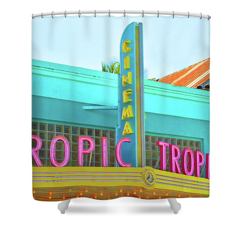 Tropic Shower Curtain featuring the photograph Tropic Cinema Deco by Jost Houk