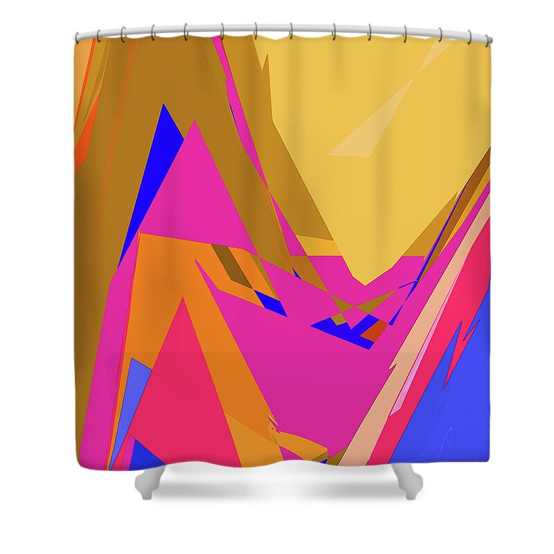  Shower Curtain featuring the digital art Tropical Ravine by Gina Harrison