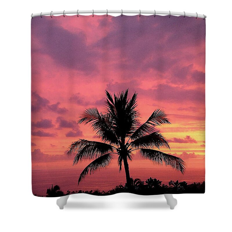 Sunsets Shower Curtain featuring the photograph Tropical Sunset by Karen Nicholson