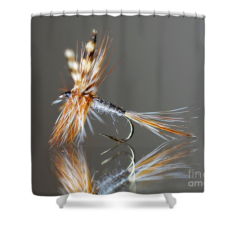 Fly Shower Curtain featuring the photograph Trout fly 2 by Glenn Gordon