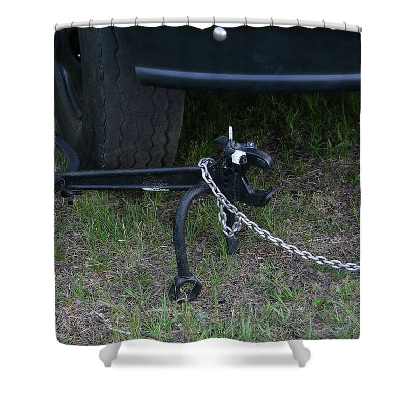 Truck Shower Curtain featuring the photograph Truck Dog on Duty by Mike Martin