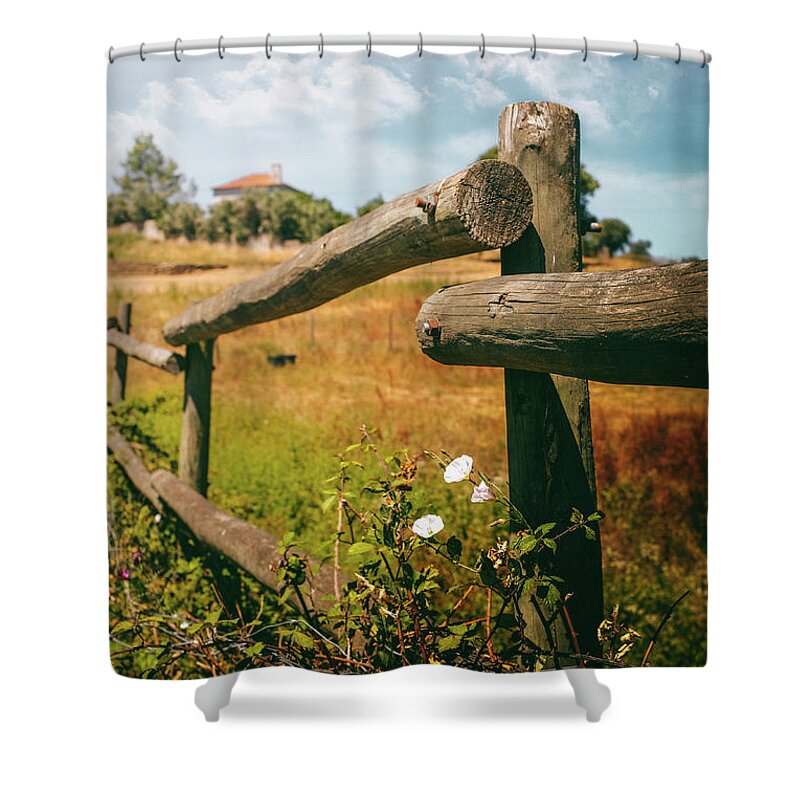 Fence Shower Curtain featuring the photograph Trunk Fence by Carlos Caetano