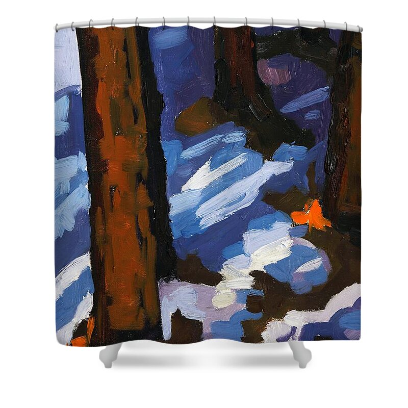 1098 Shower Curtain featuring the painting Trunks by Phil Chadwick