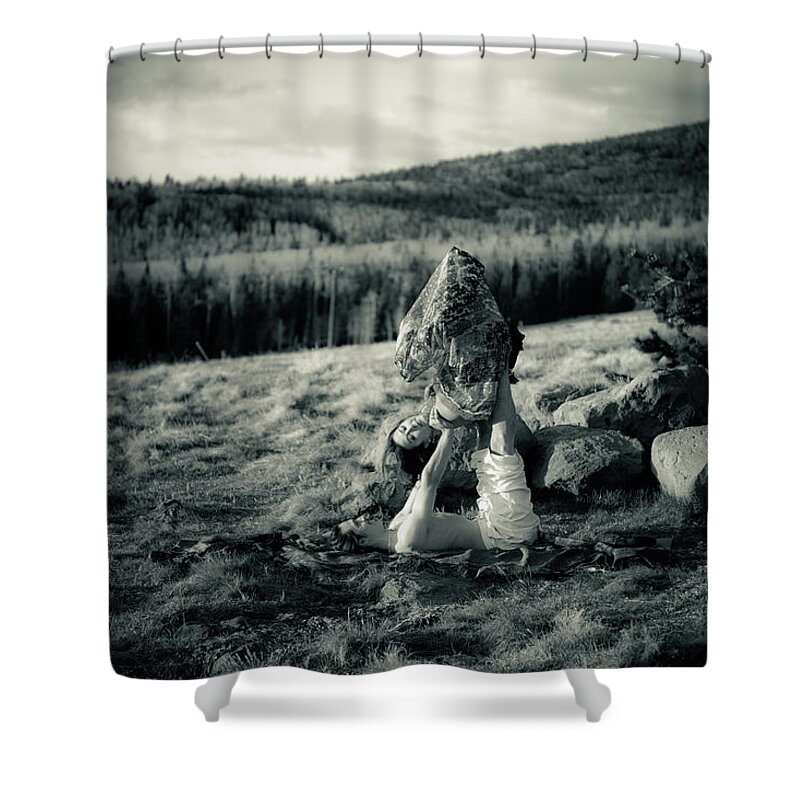 Acroyoga Shower Curtain featuring the photograph Trust Egg by Scott Sawyer