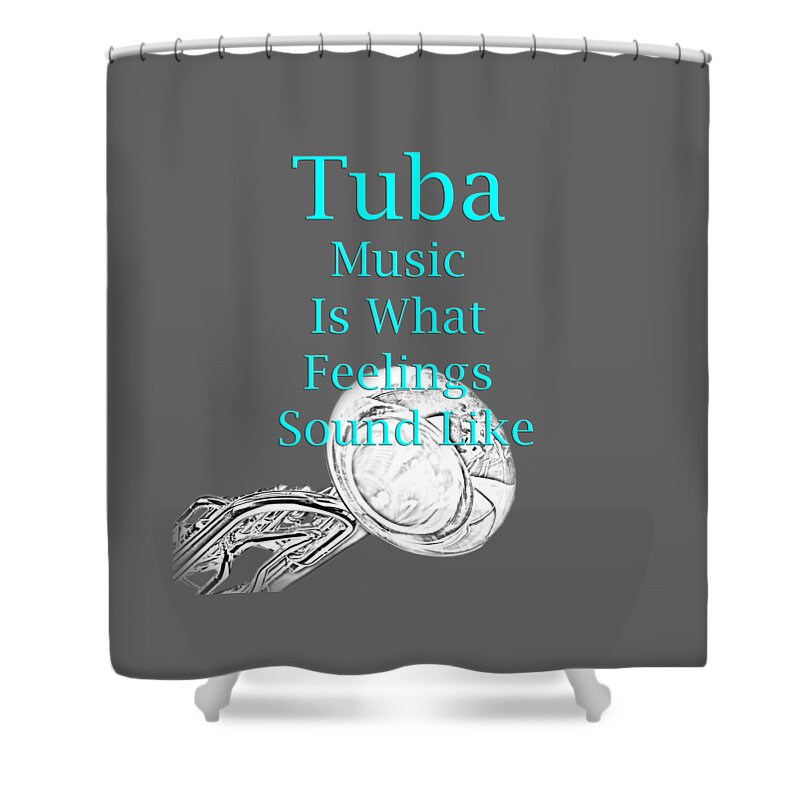 Tuba Is What Feelings Sound Like; Tuba; Orchestra; Band; Jazz; Tuba Tubaian; Instrument; Fine Art Prints; Photograph; Wall Art; Business Art; Picture; Play; Student; M K Miller; Mac Miller; Mac K Miller Iii; Tyler; Texas; T-shirts; Tote Bags; Duvet Covers; Throw Pillows; Shower Curtains; Art Prints; Framed Prints; Canvas Prints; Acrylic Prints; Metal Prints; Greeting Cards; T Shirts; Tshirts Shower Curtain featuring the photograph Tuba Is What Feelings Sound Like 5587.02 by M K Miller