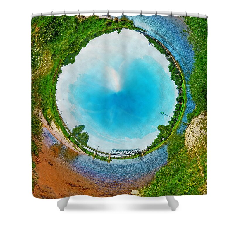 Panorama Shower Curtain featuring the photograph Tubular Panorama Deventer by Frans Blok