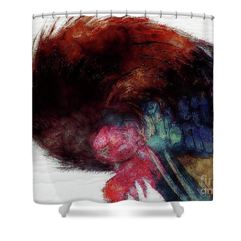 Rooster Shower Curtain featuring the photograph Tucked In for the Night by Claire Bull