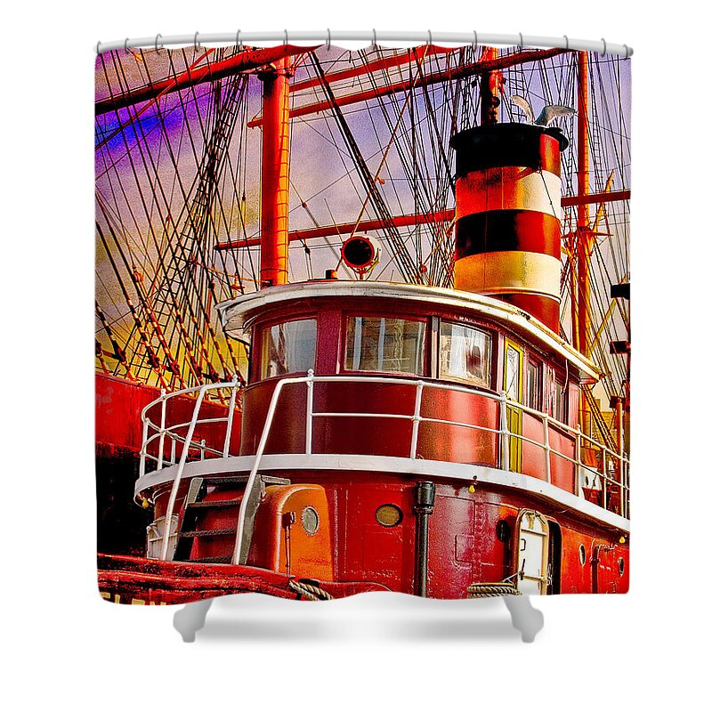 Tugboat Shower Curtain featuring the photograph Tugboat Helen McAllister by Chris Lord